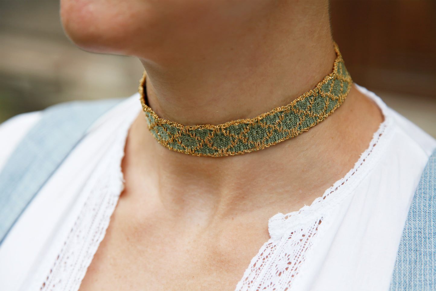 Halskette "Salbei" - Gold